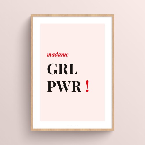 Affiche citation pour femme "madame grl pwr !"