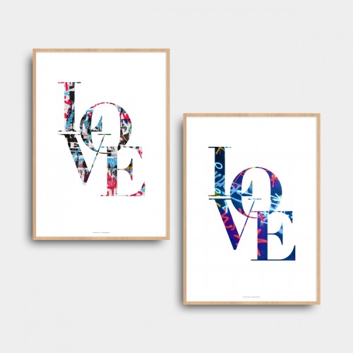 Affiche Love citation couple slogan amour street art design urbain JPG (fichier à imprimer soi-même) - Poster personnalisable sur mesure