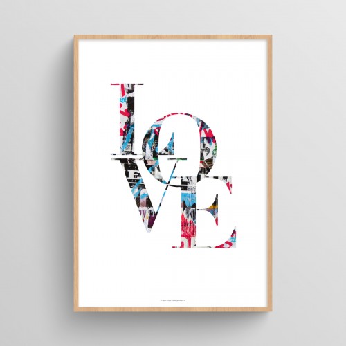 Affiche Love citation couple slogan amour street art design urbain JPG (fichier à imprimer soi-même) - Poster personnalisable sur mesure