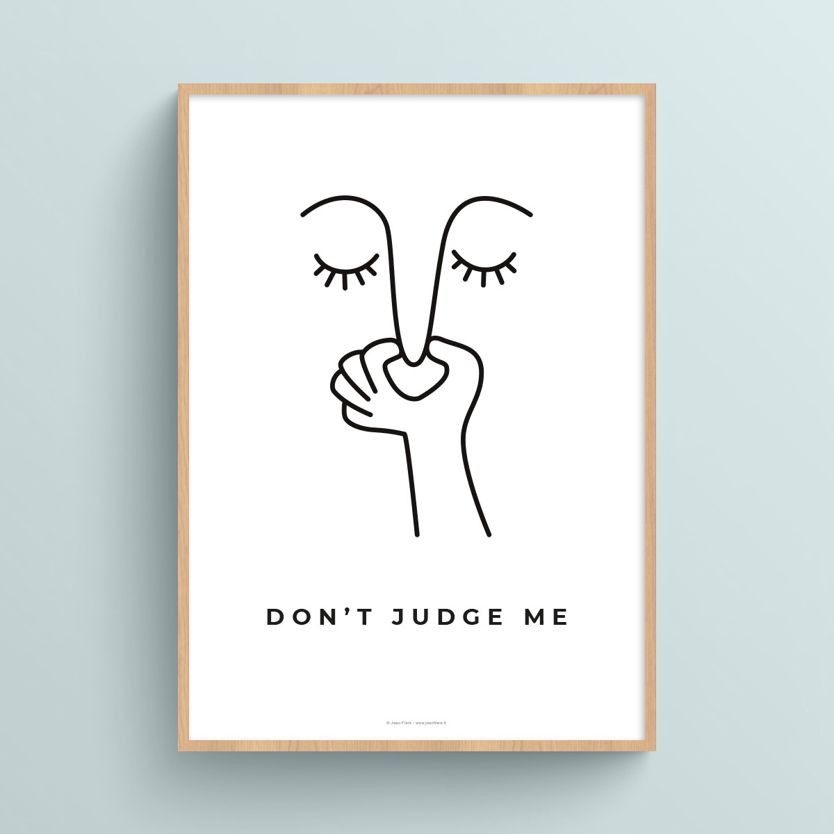 Affiche toilettes humouristique poster illustration WC message toilette humour "Don't judge me" JPG (fichier à imprimer soi-même)