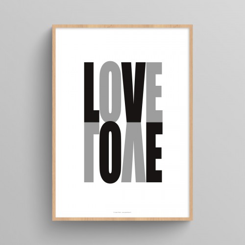 Affiche couple Love and Love pour décoration romantique et Saint-Valentin