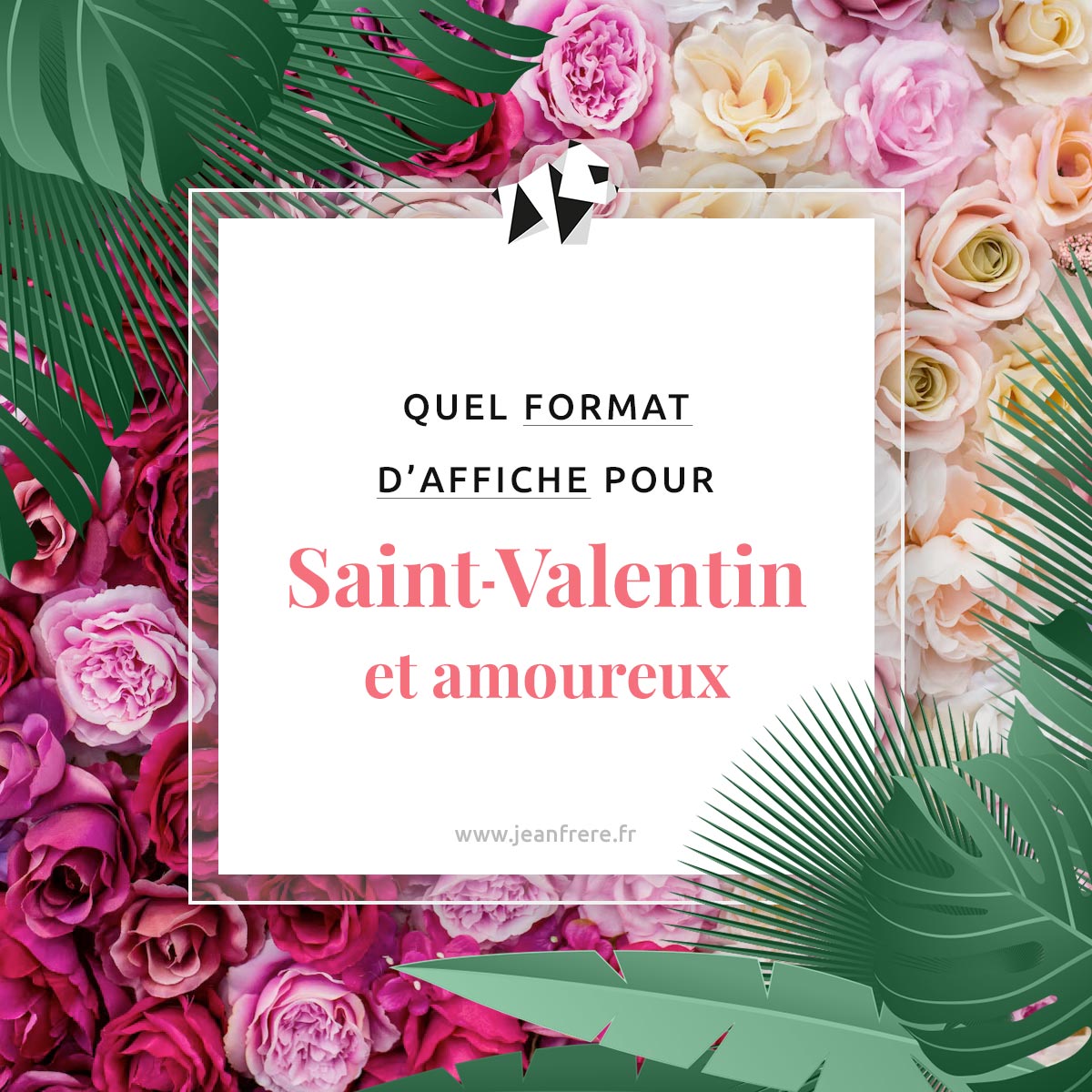 Guide format affiche Saint-Valentin couple amour