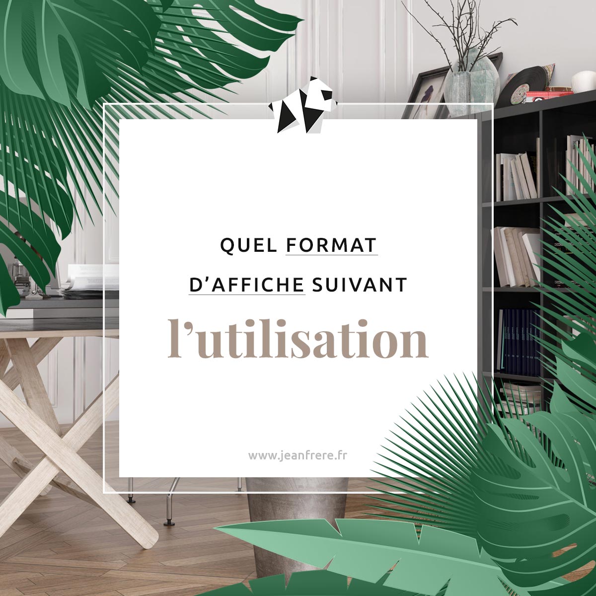 Guide format affiche utilisation occasion